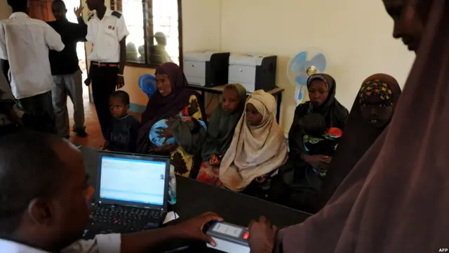  Semua pengungsi harus didaftar di Dadaab di Kenya.