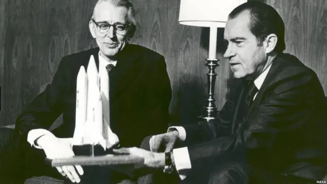 Президент США Никсон и директор НАСА Флетчер