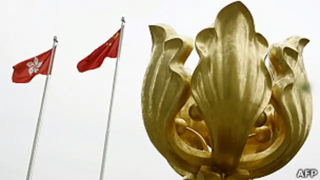 中國國旗香港區旗