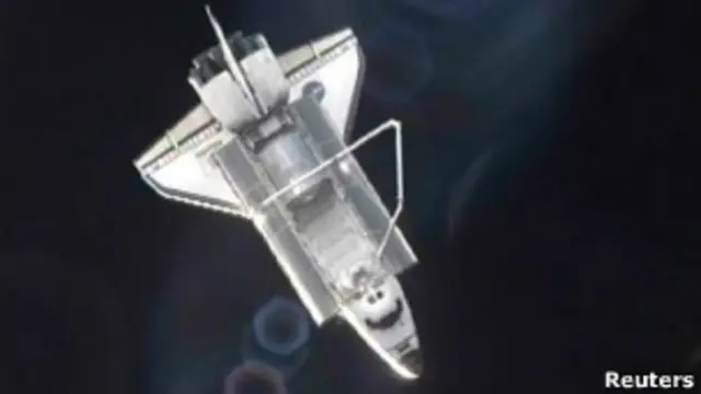 "Атлантис" после расстыковки с МКС