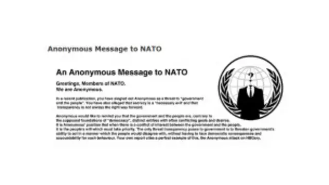 Заявление группы хакеров Anonymous