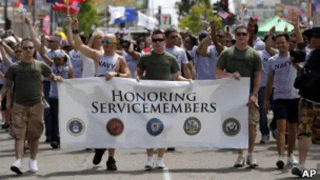 反同性恋入伍禁令的游行