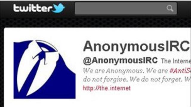 Объявление группы хакеров Anonymous