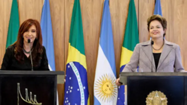 A presidente da Argentina,. Cristina Kirchner, e a presidente Dilma Rousseff (Roberto Stuckert Filho/ABr)