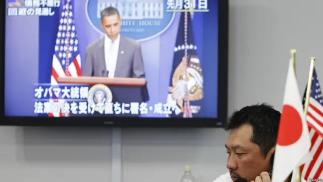 Pedagang bursa di Tokyo