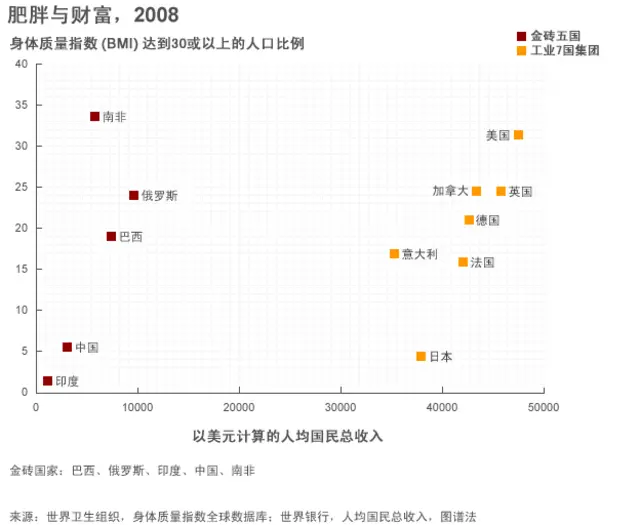 肥胖与财富，2008