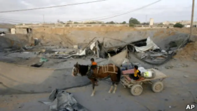 مدخل احد انفاق غزة