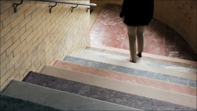 ٹرنر پرائز جیتنے والے مارٹن کریڈ نے ’سکاٹ لینڈ سٹیپس‘ کی ایک سو چار سیڑھیوں کی ہر سیڑھی پر مختلف رنگ کا ماربل استعمال کیا ہے۔