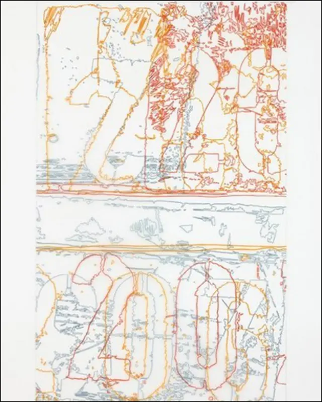 امریکی آرٹسٹ انگرڈ کیلامی کی شہری پیش منظر سے متاثرہ پینٹنگ۔