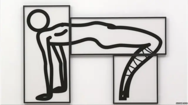 Seniman Inggris Julian Opie memamerkan karyanya di Edinburgh Printmakers.