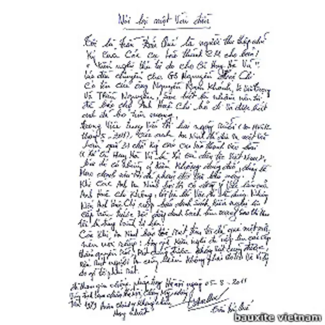 Tờ chứng của ông Trần Đức Quế