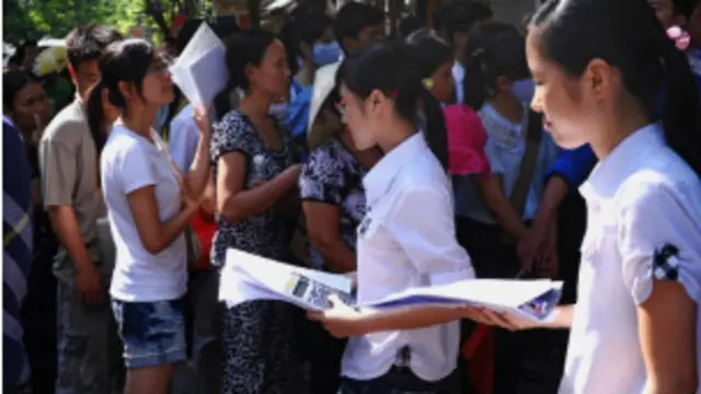 Học sinh thi đại học ở Hà Nội