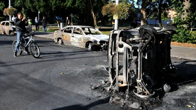 Сгоревшие автомобили