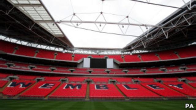Estádio de Wembley, onde deveria acontecer amistoso internacional cancelado