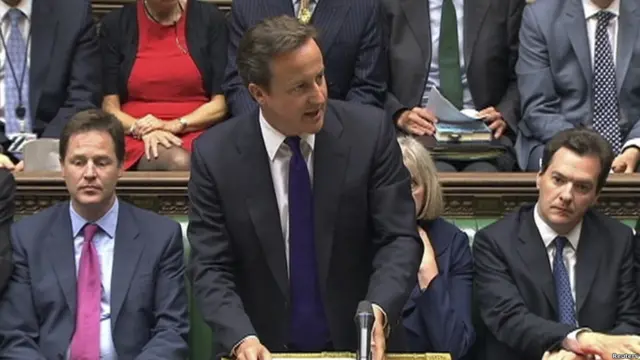 PM David Cameron di parlemen