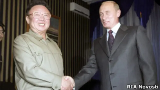 Владимир Путин и Ким Чен Ир (2002 год)
