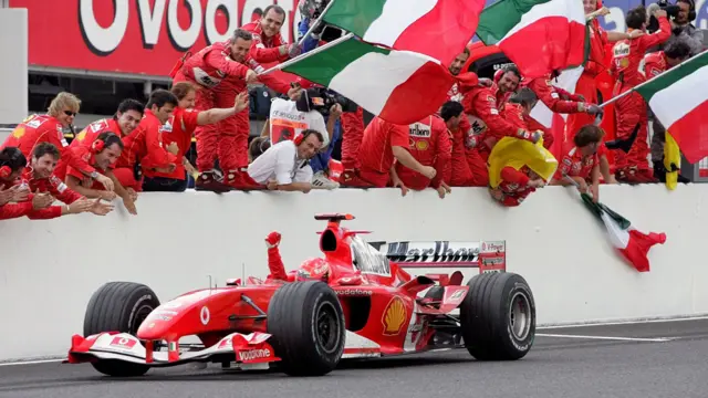 Schumacher en su automóvil