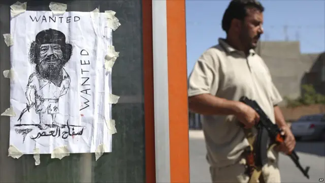 Карикатура на Каддафі поруч із КПП у Тріполі