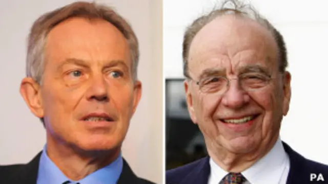 Тони Блэр (слева) и Руперт Мердок