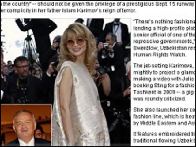 Президент Каримовнинг қизлари рўйхатнинг "меросхўр ва сармоядорлар" қаторидан ўрин олган