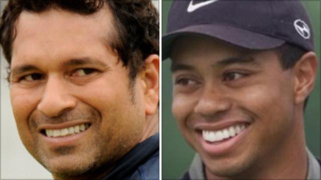 Sachin Tendulkar y Tiger Woods 