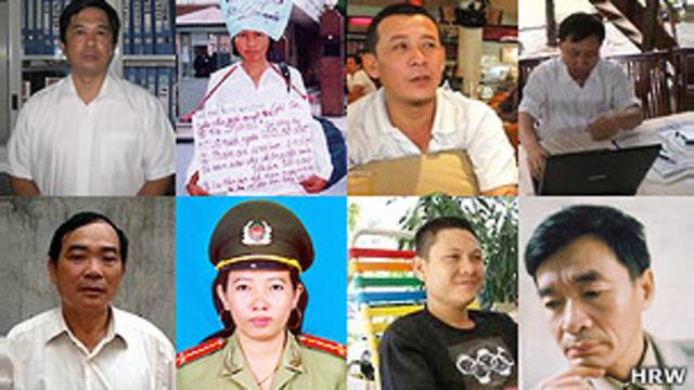 Bà Tạ Phong Tần (trong trang phục cảnh sát) được giải thưởng nhân quyền của Human Rights Watch