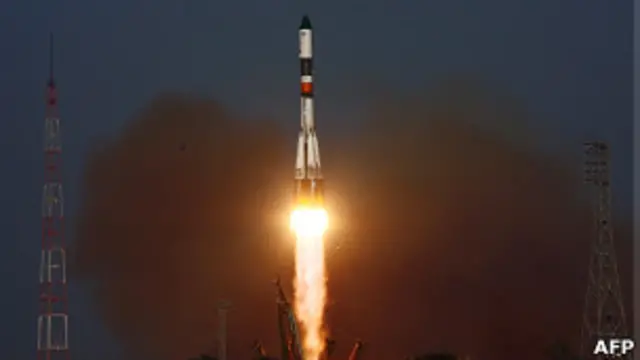 Запуск ракеты-носителя "Союз"