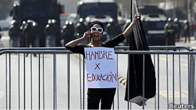 Protesta de estudiantes en Chile