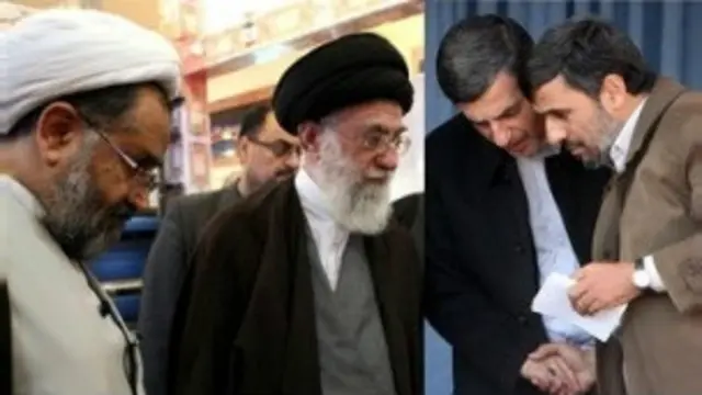 احمدی نژاد، مشایی، خامنه ای، مصلحی