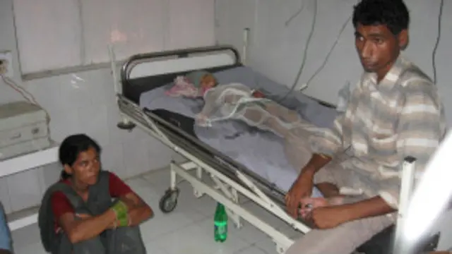 एन्सेफ़लाइटिस का शिकार बच्चा