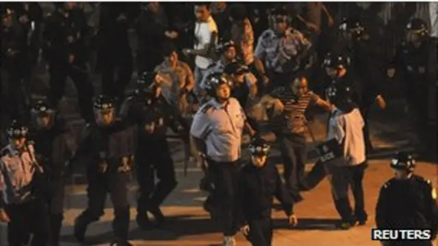 Hiện trường cuộc biểu tình