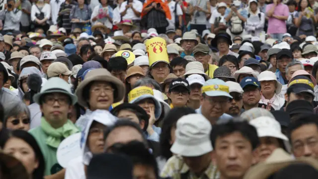 Demo menentang nuklir di Jepang di Tokyo