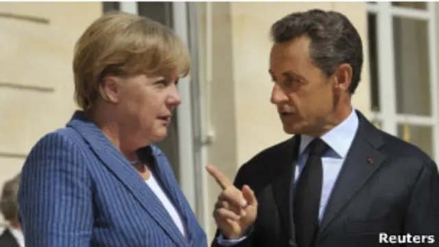 Angela Merkel y Nicolas Sarkozy 
