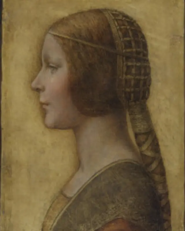 Портрет девушки, смотрящей влево