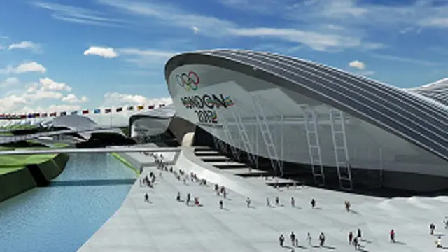 Boceto del Centro Acuático de Londres