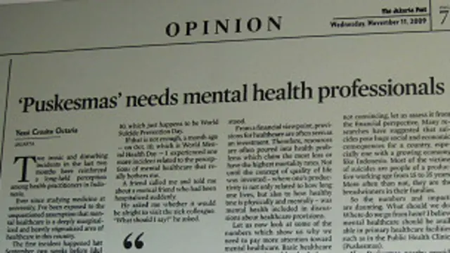 Kliping koran kesehatan mental