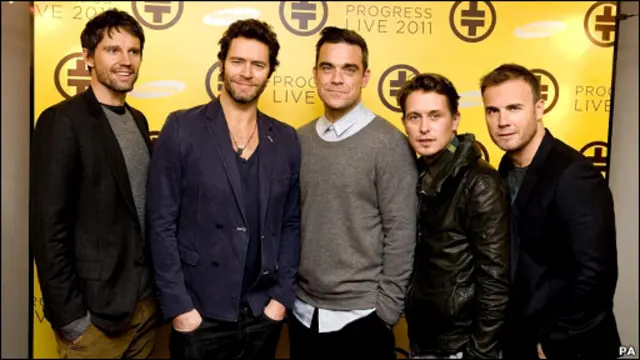 Take That男声组合五人合影。