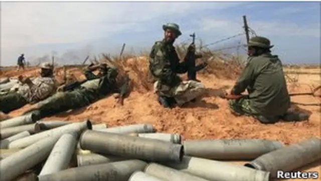 Бойцы повстанческих сил в Ливии