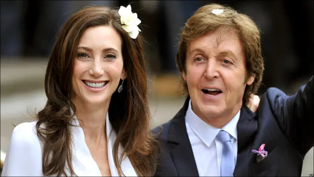 Пол Маккартни и Нэнси Шевелл после свадьбы