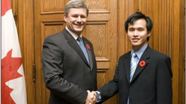 Nguyễn Tiến Trung từng được thủ tướng Canada đón tiếp