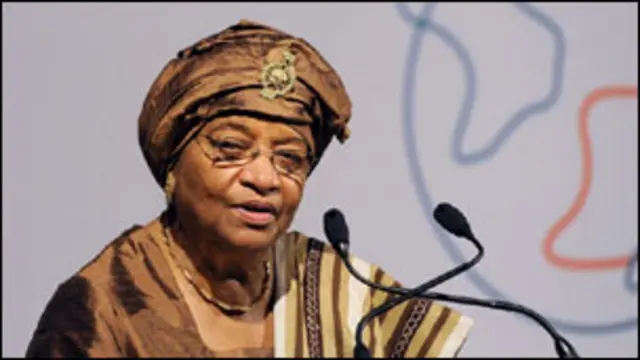 La présidente du Liberia, Ellen Johnson Sirleaf