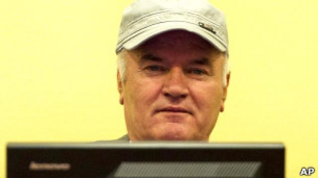 Ратко Младич на заседании трибунала