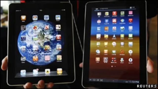 گلیکسی ٹیب کا پرانا ڈیزائن ایپل آئی پیڈ سے بےحد مشابہہ تھا