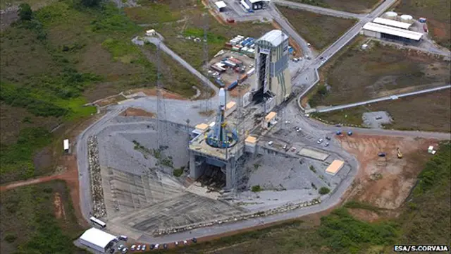 Стартовая площадка "Союза" на космодроме Куру