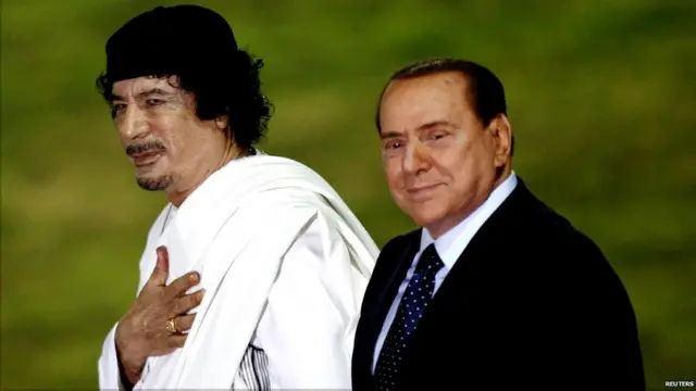 Đại tá Gaddafi trở thành một vị khách thường xuyên của Ý, nước trước đây là chủ thuộc địa của Libya. 