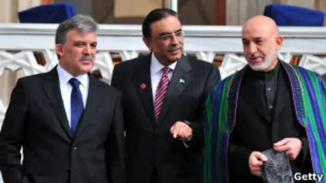 Abdullah Gul, Asif Ali Zardari dan Hamid Karzai