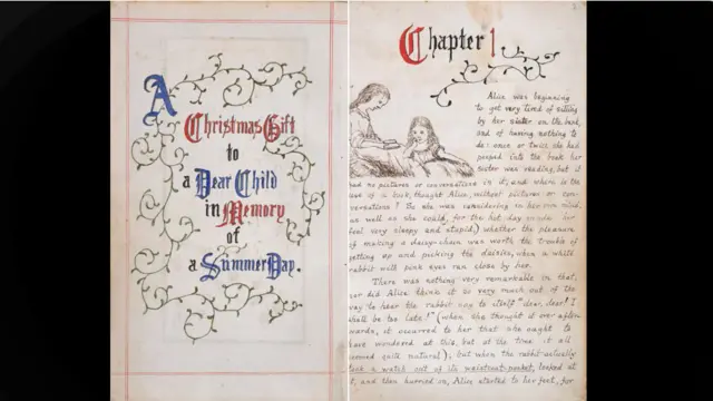 Оригинальная рукопись "Алисы в стране чудес"