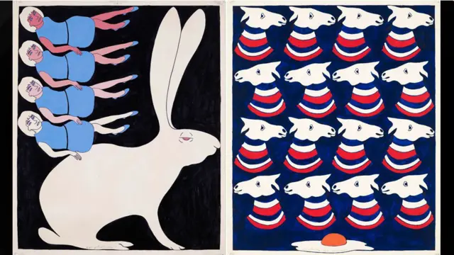 Сюжеты из "Алисы" американского художника Джона Весли