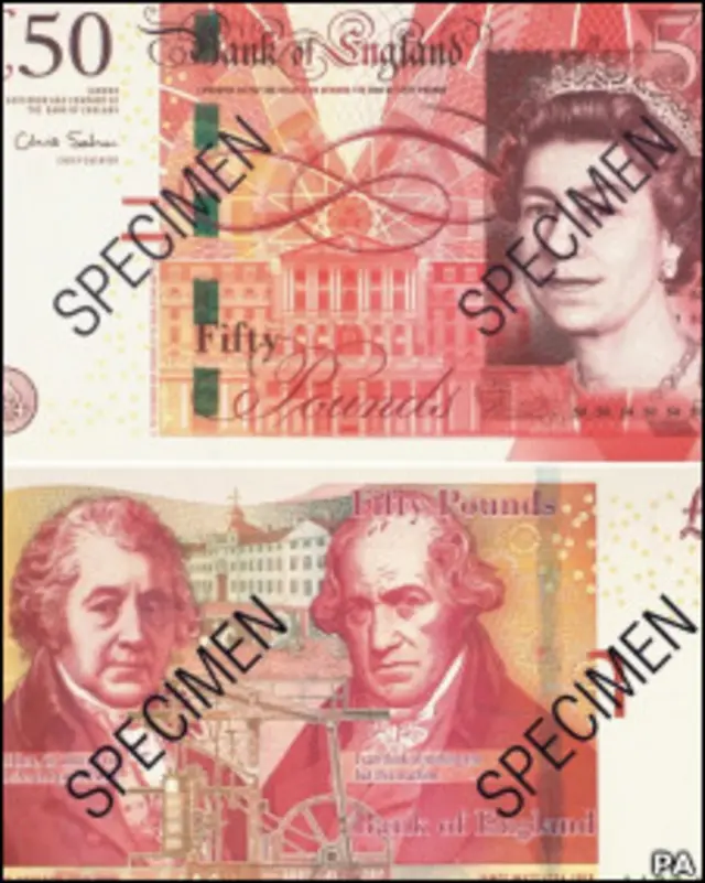 新版50英镑纸钞