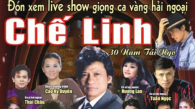 Poster quảng cáo liveshow Chế Linh